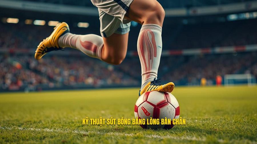 Kỹ thuật sút bóng bằng lòng bàn chân phải: Bí quyết làm chủ quỹ đạo bóng 2 2. Kỹ thuật sút bóng bằng lòng bàn chân